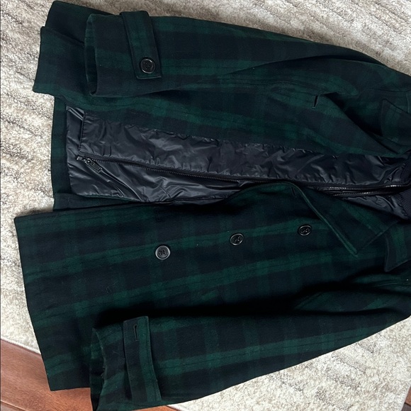 Tommy Hilfiger Plaid Wool-Blend Coat w/ Zip Insert Boys XL/Men S/Women's M As-Is - Picture 6 of 8